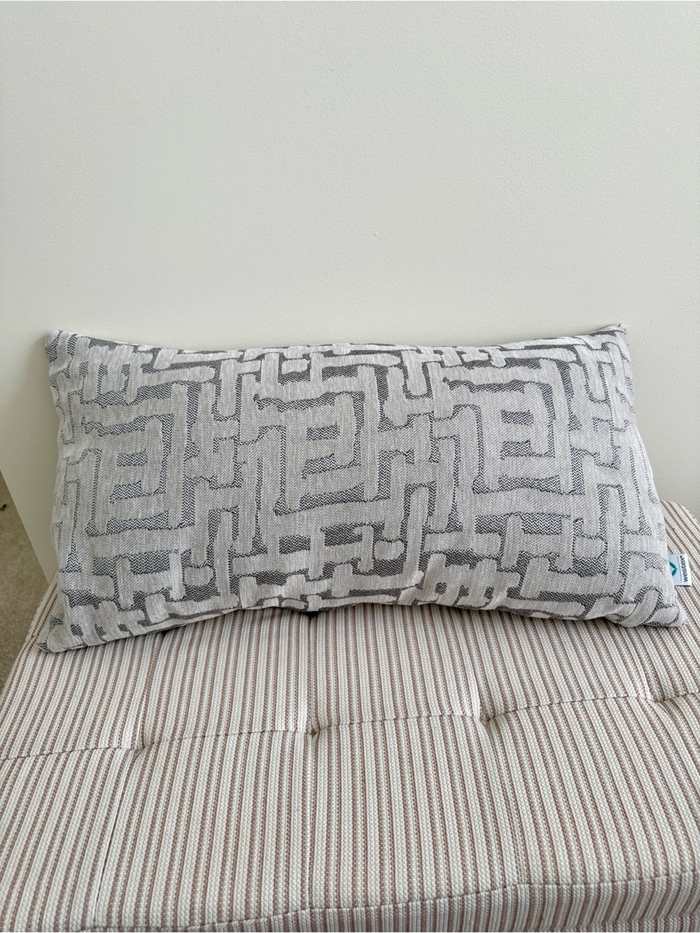 Gray & Black Geometric Accent Pillow